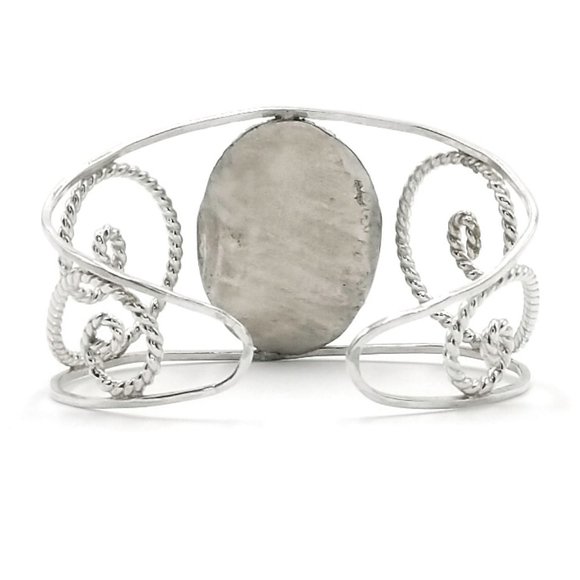 Women's Sterling Silver Filigree Cuff Bracelet - Picture 5 of 6
